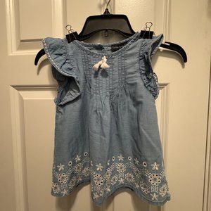 Cynthia Rowley size 4 T  blue denim top